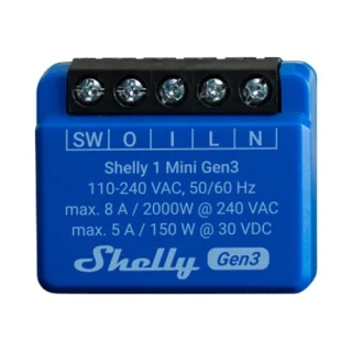 Shelly Smart Mini Wi-Fi Relay gen 3 ( 1 channel 8 A)