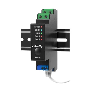 Shelly Smart Wi-Fi Relay with Power Monitoring, 2 channel, 16A, DIN rail